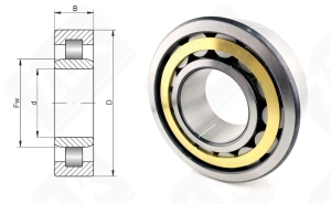 Подшипник 32624 Л (NU2324M) радиальный роликовый 180-260-86 мм