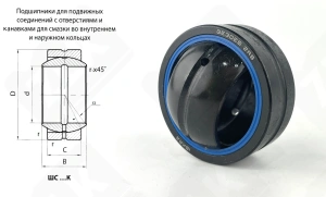 Подшипник ШС30 (GE30ES2RS) шарнирный 30-47-22/18 мм