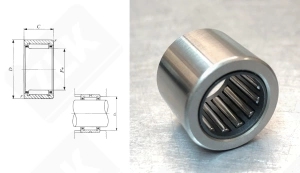 Подшипник TAF121916  радиальный игольчатый 12-19-16 мм