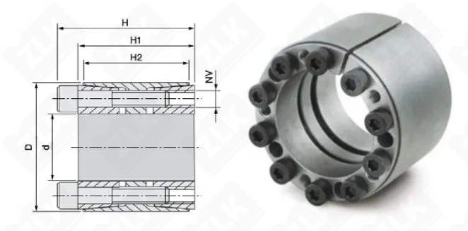 Втулка зажимная KLEE080 (PHF FX400-80x120) Sati