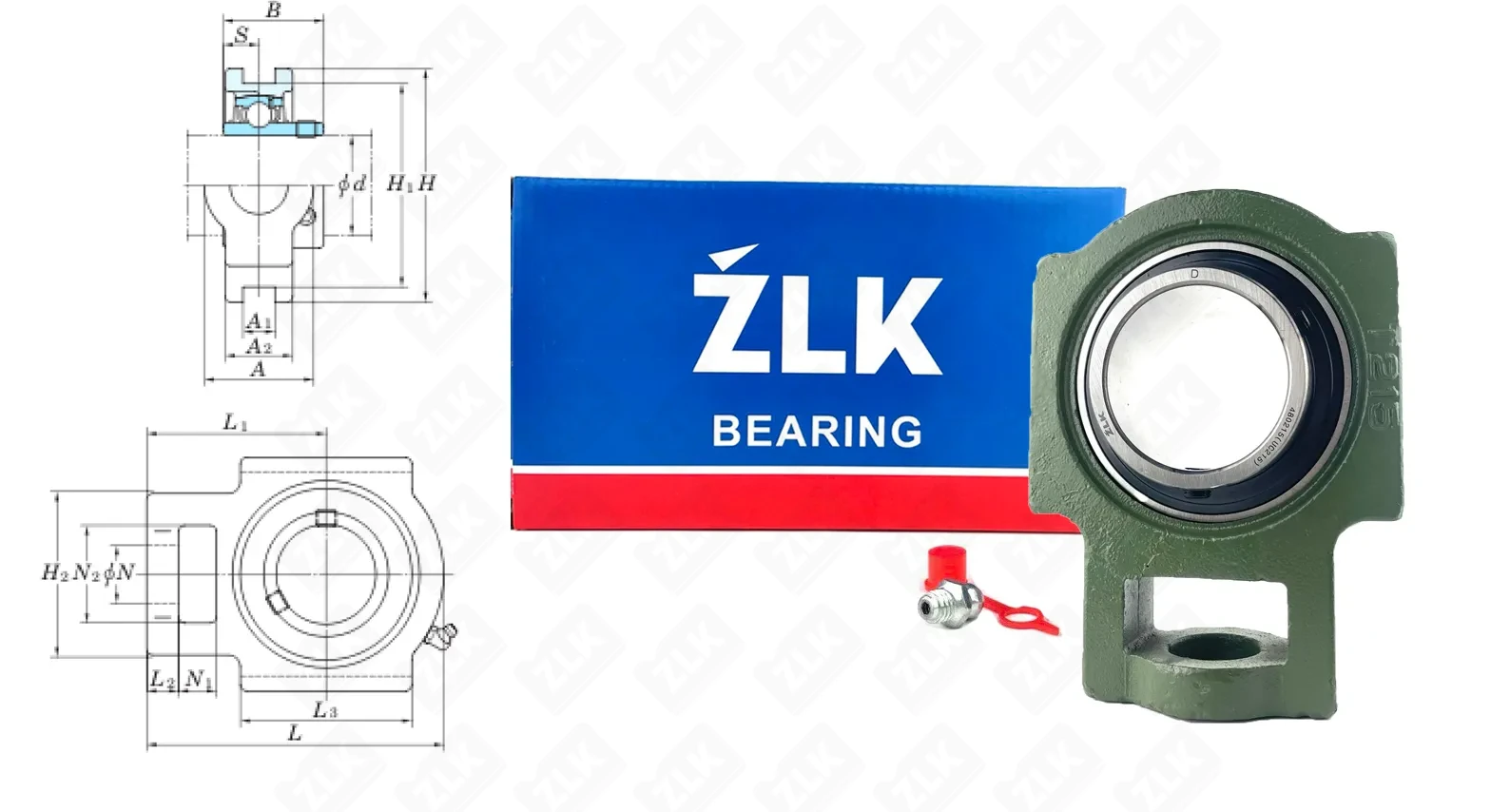 Подшипник корпусный 480215UCT (UCT215) 75×232×167 мм ZLK