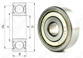 Подшипник 80300 (70) (6300ZZC3) радиальный шариковый 10-35-11 мм
