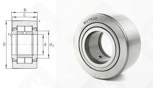 Подшипник NUTR30 радиальный игольчатый 29-62-30 мм