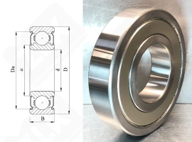 Подшипник 80320 (6320ZZ) радиальный шариковый 100-215-47 мм