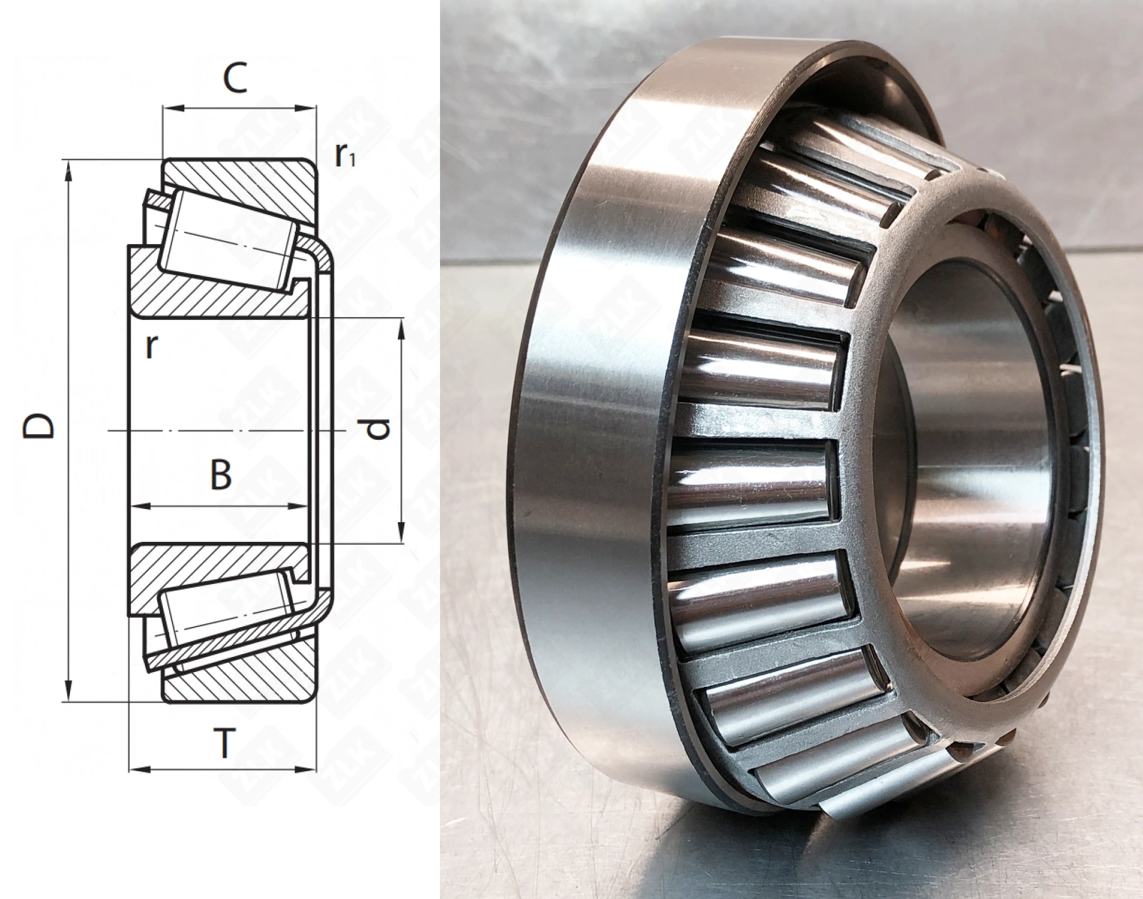 Подшипник роликовый  (JW6549/JW6510) 65×130×37 мм Timken оригинал