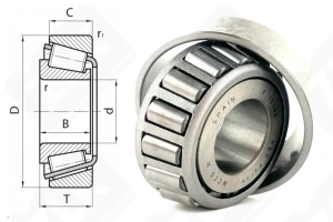 Подшипник 57355 (F15199) радиально-упорный роликовый конический 20-52-19,25 мм
