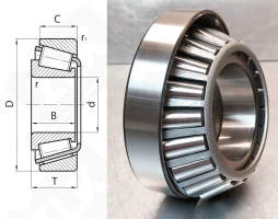 Подшипник JW6549/JW6510 радиально-упорный роликовый конический 65-130-37 мм