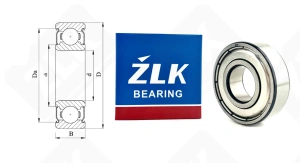 Подшипник 80202 (6202ZZ) радиальный шариковый 15-35-11 мм
