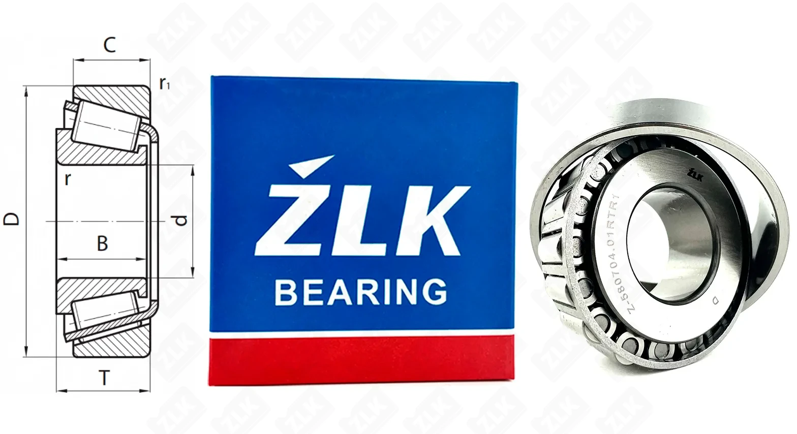 Подшипник роликовый  (Z580704.01RTR1) 27.5×66×20.5 мм ZLK