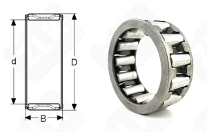 Подшипник K40x56x21 радиальный игольчатый 40-56-21 мм