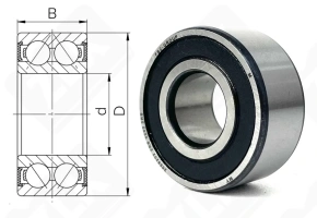 Подшипник 3056202 (2RS) (5202,3202) радиально-упорный шариковый 15-35-15.9 мм