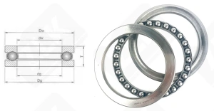 Подшипник 8124 (51124) упорный шариковый 120-155-25 мм