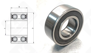 Подшипник 42052RS радиально-упорный шариковый 25-52-18 мм