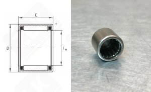 Подшипник BK1012B радиальный игольчатый 10-14-12 мм