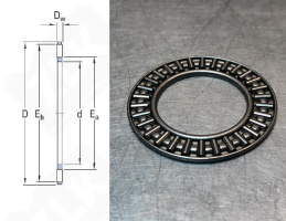 Подшипник 999702 (AXK1528)  упорный роликовый  15-28-2 мм