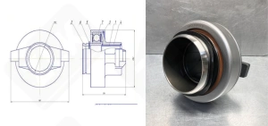 Выжимной подшипник 343151000308 упорный шариковый 60-89-78 мм