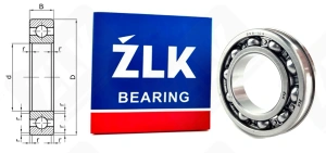 Подшипник B58-1C3 радиальный шариковый 58-104-21 мм