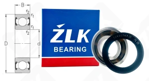 Подшипник 180202 (62022RS) радиальный шариковый гибридный 15-35-11 мм