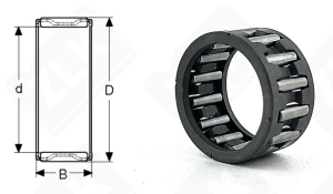 Подшипник K15x19x10 радиальный игольчатый 15-19-10 мм