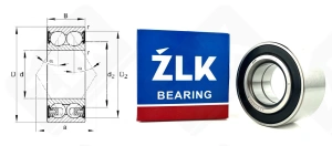 Подшипниковый ступичный узел VKBA6926 (R17338 713619780 AU0822-2LL/L588 FW34) радиально-упорный шариковый 40-80-40 мм