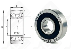 Подшипник LR6000NPPU радиально-упорный шариковый 10-28-8 мм