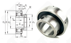 Подшипник 480206SB (SB206) шариковый 30-62-30/16 мм