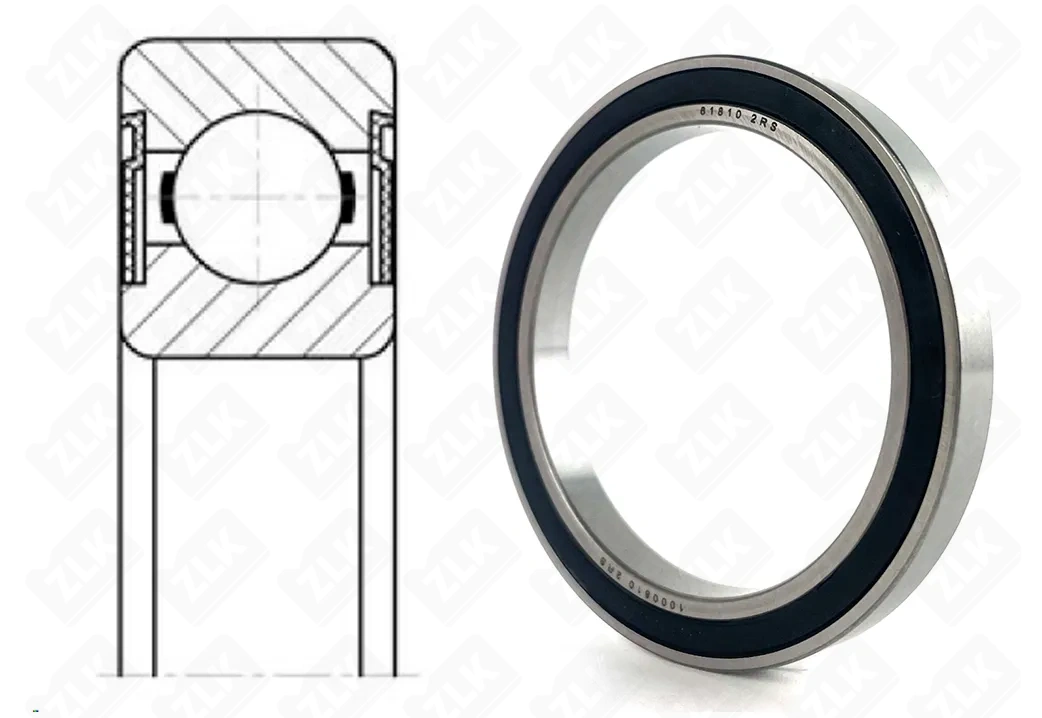 Подшипник шариковый 1000810 2RS (618102RS,68102RS) 50×65×7 мм Neutral
