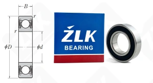 Подшипник 1000902 2RS (619022RS,69022RS) радиальный шариковый 15-28-7 мм