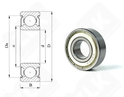 Подшипник 80202 (6202ZZ) радиальный шариковый 15-35-11 мм