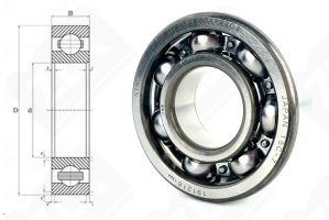 Подшипник 6304/22 C3 радиальный шариковый 22-52-15 мм
