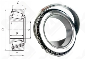 Подшипник 29685/29620 радиально-упорный роликовый конический 73,025-112,712-25,4 мм