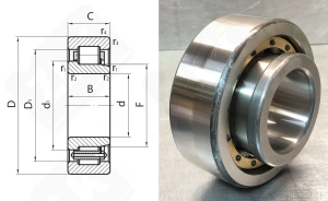 Подшипник 42607 Л (NJ2307M) радиальный роликовый 35-80-31 мм
