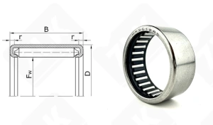 Подшипник HK3518 RS радиальный игольчатый 35-42-18 мм