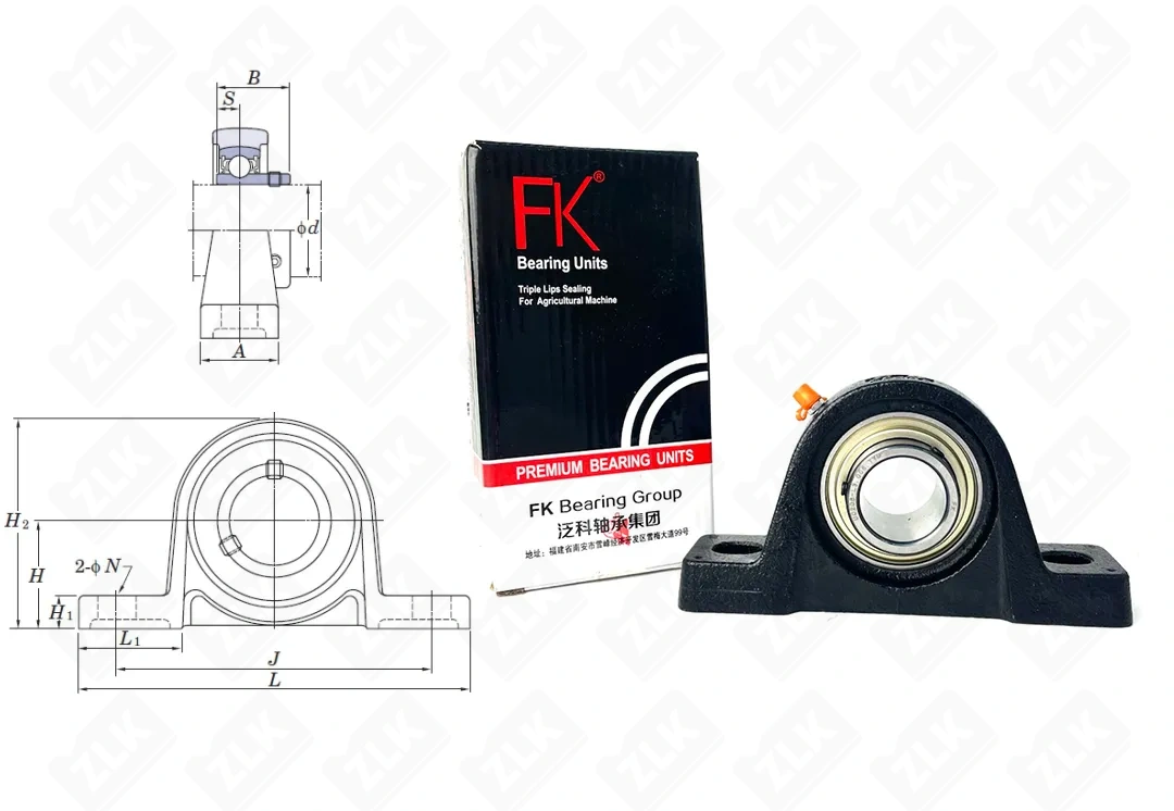 Подшипник корпусный 480206 UCPE (UCPE206) 30×94×175 мм FK