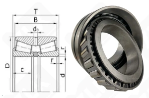 Подшипник 2097136 (352036) радиально-упорный роликовый конический 180-280-108/134 мм