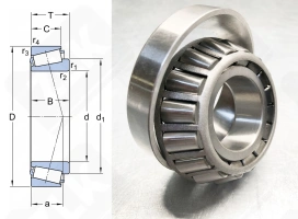 Подшипник 27706 (31306) радиально-упорный роликовый конический 30-72-24,5 мм