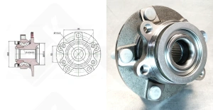 Подшипниковый ступичный узел 63BWKH04DY01 радиально-упорный шариковый 136 мм