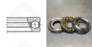 Подшипник 218409Л (51409М) упорный шариковый 45-100-39 мм