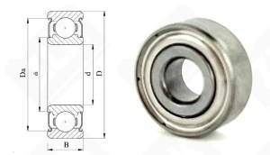 Подшипник MR83 ZZ радиальный шариковый 3-8-3 мм