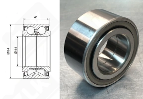 Подшипник 45BWD03CA101ZA (DAC4584D,ILJINIJ111003) радиально-упорный шариковый 45-84-39/41 мм