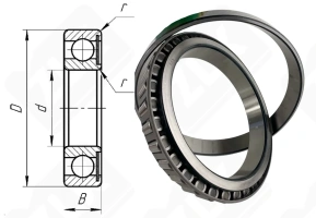 Подшипник 2007948 (32948) радиально-упорный роликовый конический 240-320-51 мм