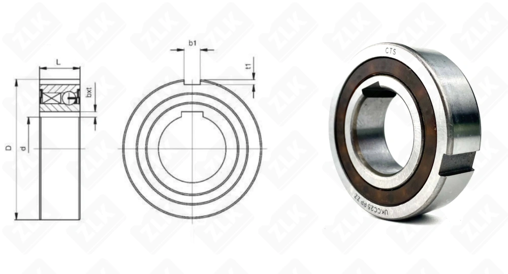 Обгонная муфта UKCC25ZZ (CSK25PPZZ) CTS