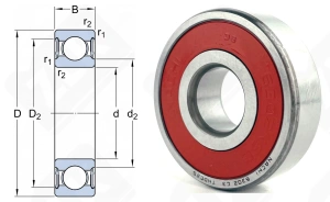 Подшипник 180302 (70) (63022NSE9C3) радиальный шариковый 15-42-13 мм