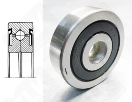 Подшипник 348702 радиальный шариковый 14,5-52-14 мм