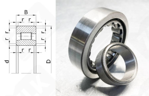 Подшипник 32207 (NU207) радиальный роликовый 35-72-17 мм