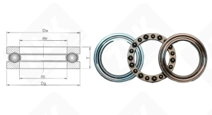 Подшипник 8140 Л (51140M) упорный шариковый 200-250-37 мм
