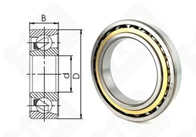 Подшипник 36117Л (7017С) радиально-упорный шариковый 85-130-22 мм