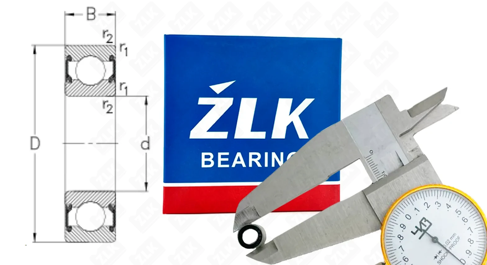 Подшипник шариковый 1000085-2RS (6852RS) 5×11×5 мм ZLK