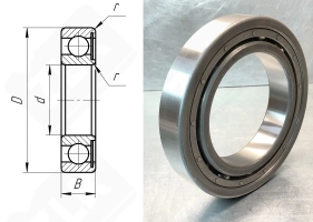 Подшипник 60722 радиальный шариковый 110-175-31 мм