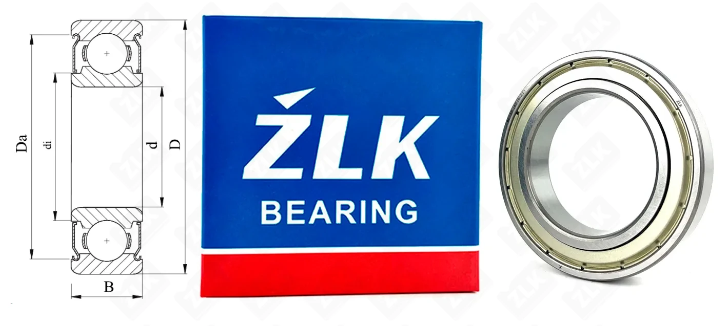 Подшипник шариковый 80110 (6010ZZ) 50×80×16 мм ZLK